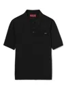Gucci Fine Wool Knit Polo Top With Intarsia In Black