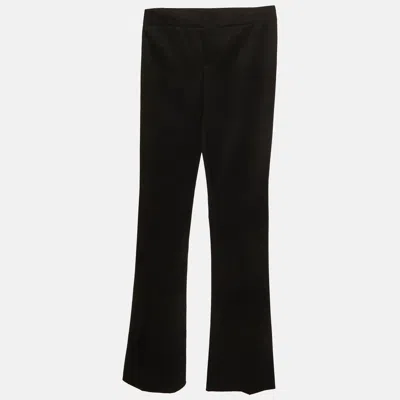 Pre-owned Gucci Black Gabardine Flared Trousers S