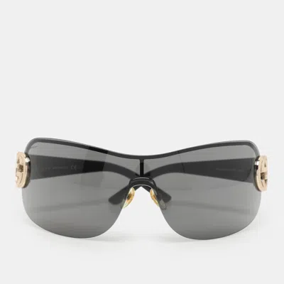 Pre-owned Gucci Black Gg 2890/s Shield Sunglasses