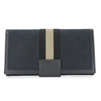 Pre-owned Gucci Black Gg Canvas Coin Purse/coin Case ()