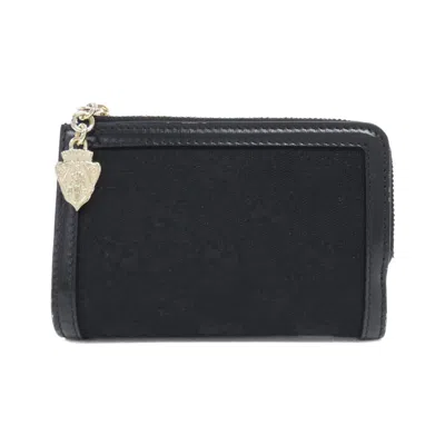 Pre-owned Gucci Black Gg Canvas Coin Purse/coin Case ()