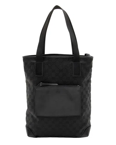 Gucci Black Gg Canvas Front Pocket Tote (authentic Pre-loved)