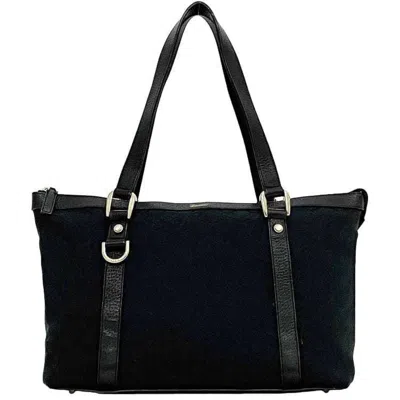 Pre-owned Gucci Black Gg Canvas Handbag Tote Bag ()