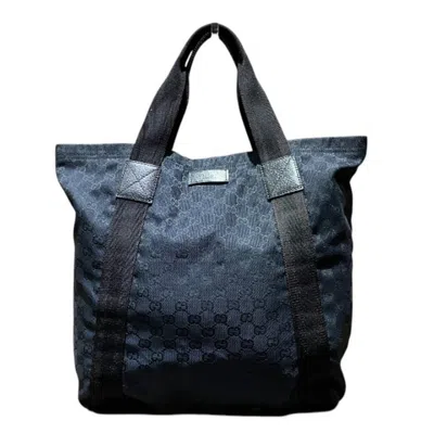 Pre-owned Gucci Black Gg Canvas Handbag Tote Bag ()