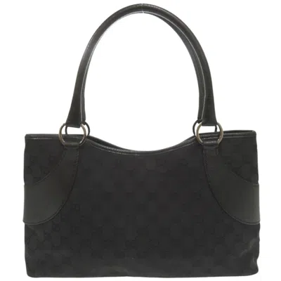 Pre-owned Gucci Black Gg Canvas Handbag Tote Bag ()