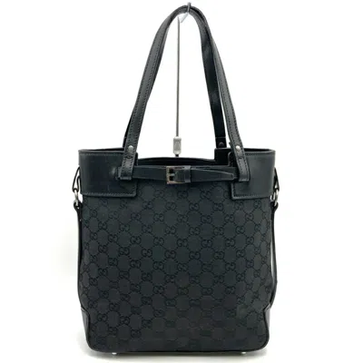 Pre-owned Gucci Black Gg Canvas Handbag Tote Bag ()