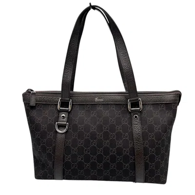 Pre-owned Gucci Black Gg Canvas Handbag Tote Bag ()