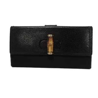 Pre-owned Gucci Black Gg Canvas Leather Coin Purse/coin Case ()