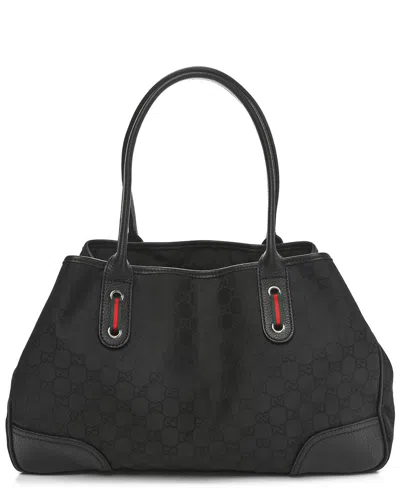 Gucci Black Gg Canvas Medium Princy Tote (authentic Pre-loved)