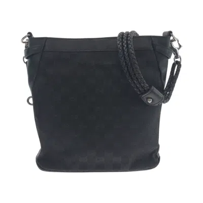 Pre-owned Gucci Black Gg Canvas Pochette Shoulder Bag ()