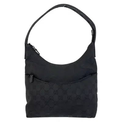 Pre-owned Gucci Black Gg Canvas Shoulder Bag ()
