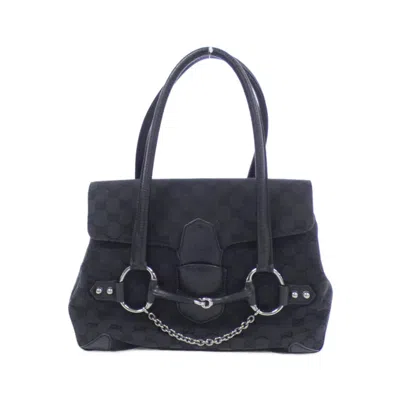 Pre-owned Gucci Black Gg Canvas Shoulder Bag ()