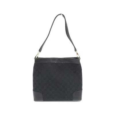 Pre-owned Gucci Black Gg Canvas Shoulder Bag ()