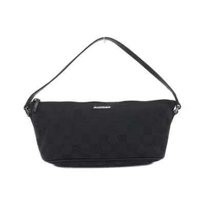 Pre-owned Gucci Black Gg Canvas Shoulder Bag ()
