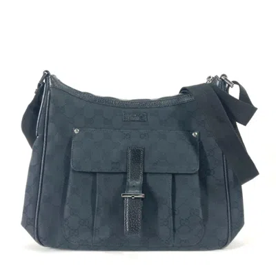 Pre-owned Gucci Black Gg Canvas Shoulder Bag ()