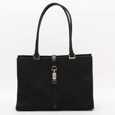 Pre-owned Gucci Black Gg Canvas Shoulder Bag ()