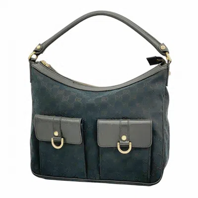 Pre-owned Gucci Black Gg Canvas Shoulder Bag ()