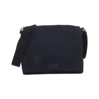 Pre-owned Gucci Black Gg Canvas Shoulder Bag ()