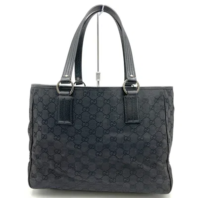 Pre-owned Gucci Black Gg Canvas Shoulder Bag Tote Bag ()