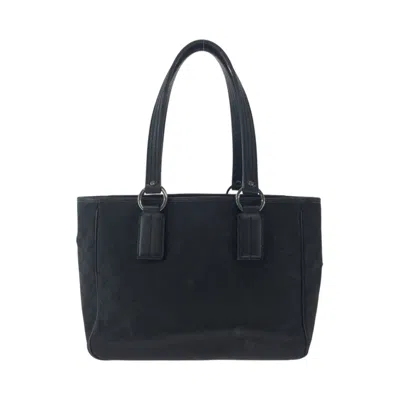 Pre-owned Gucci Black Gg Canvas Shoulder Bag Tote Bag ()