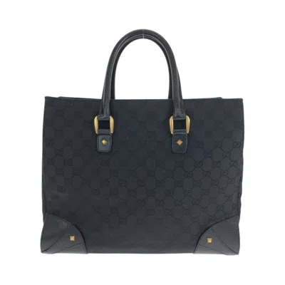 Pre-owned Gucci Black Gg Canvas Shoulder Bag Tote Bag ()