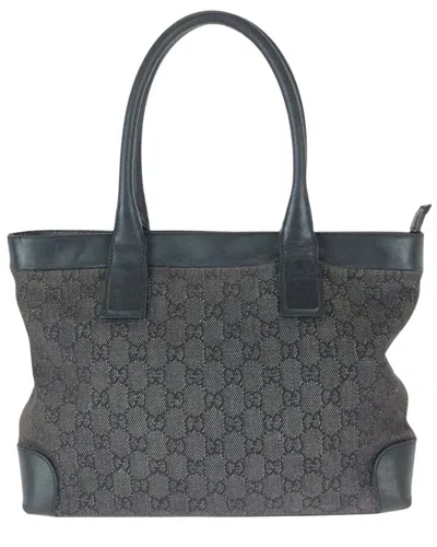 Gucci Black Gg Canvas Tote (authentic Pre-loved)