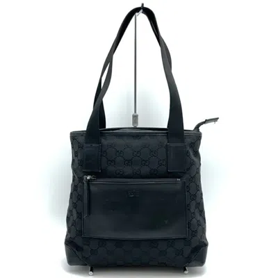 Pre-owned Gucci Black Gg Canvas Tote Bag ()