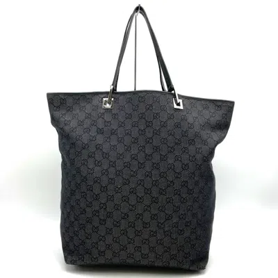 Pre-owned Gucci Black Gg Canvas Tote Bag ()