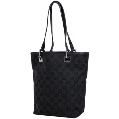 Pre-owned Gucci Black Gg Canvas Tote Bag ()