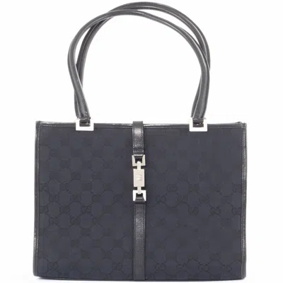 Pre-owned Gucci Black Gg Canvas Tote Bag ()