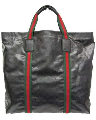Gucci Black Gg Crystal Tote (authentic Pre-loved)