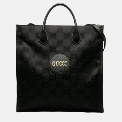 Pre-owned Gucci Black Gg Econyl Off The Grid Convertible Tote
