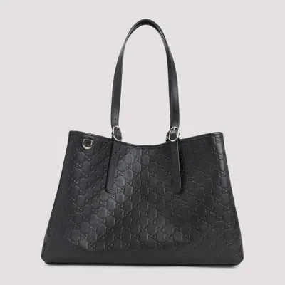 Gucci Black Gg Emblem Large Tote