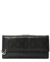 Gucci Gg Pierce Leather Continental Wallet In Black