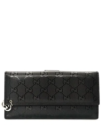 Gucci Gg Pierce Leather Continental Wallet In Black