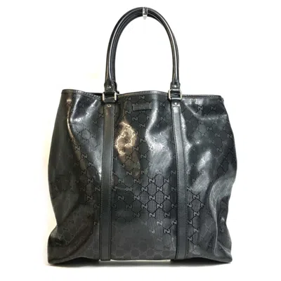 Pre-owned Gucci Black Gg Imprimé Tote Bag ()
