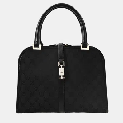 Pre-owned Gucci Black Gg Jackie Handbag