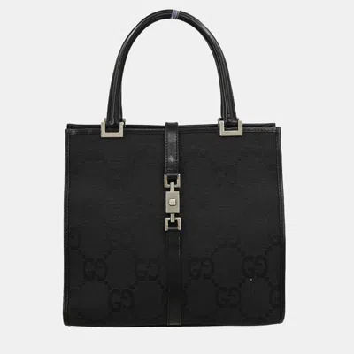 Pre-owned Gucci Black Gg Jackie Handbag