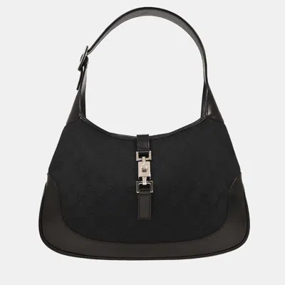 Pre-owned Gucci Black Gg Jackie Handbag