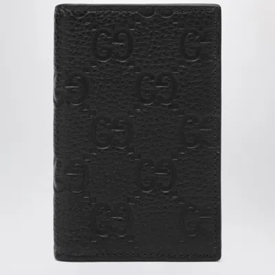 Gucci Black Gg Leather Wallet Men