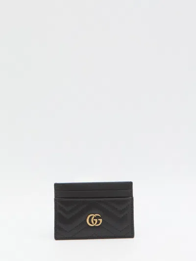 Gucci Black Gg Marmont Card Case