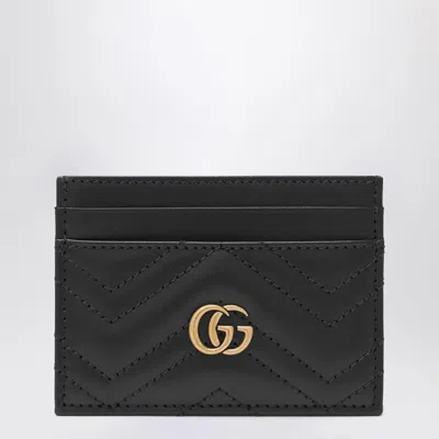 Gucci Black Gg Marmont Card Case Women