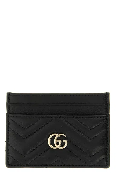 Gucci Black 'gg Marmont' Card Holder In Schwarz