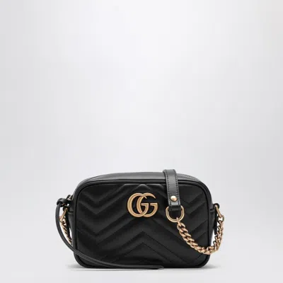 Gucci Black Gg Marmont Mini Bag Women