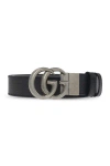 Gucci Black Gg Marmont Reversible Belt