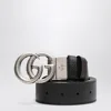 GUCCI BLACK GG MARMONT REVERSIBLE BELT