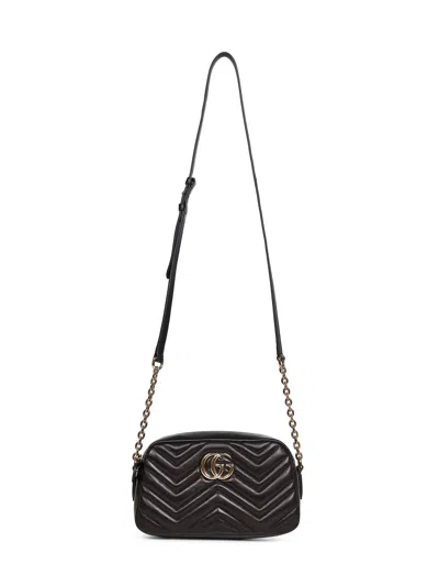 Gucci Black Gg Marmont Small Camera Bag