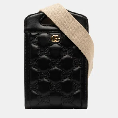 Pre-owned Gucci Black Gg Matelasse Mini Bag