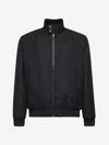 Gucci Mens Monogram-print Two-zip-pockets Relaxed-fit Woven-blend Jacket Black