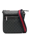 Gucci Web Stripe Gg Canvas Crossbody Bag In Black